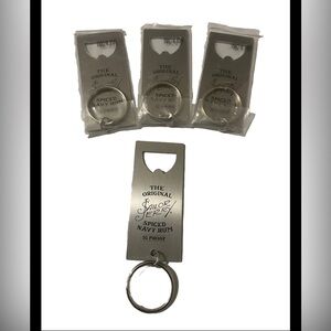 Lot of 4 SAILOR JERRY Spiced Navy Rum Stainless Steel Openers NEW Panther,Snake